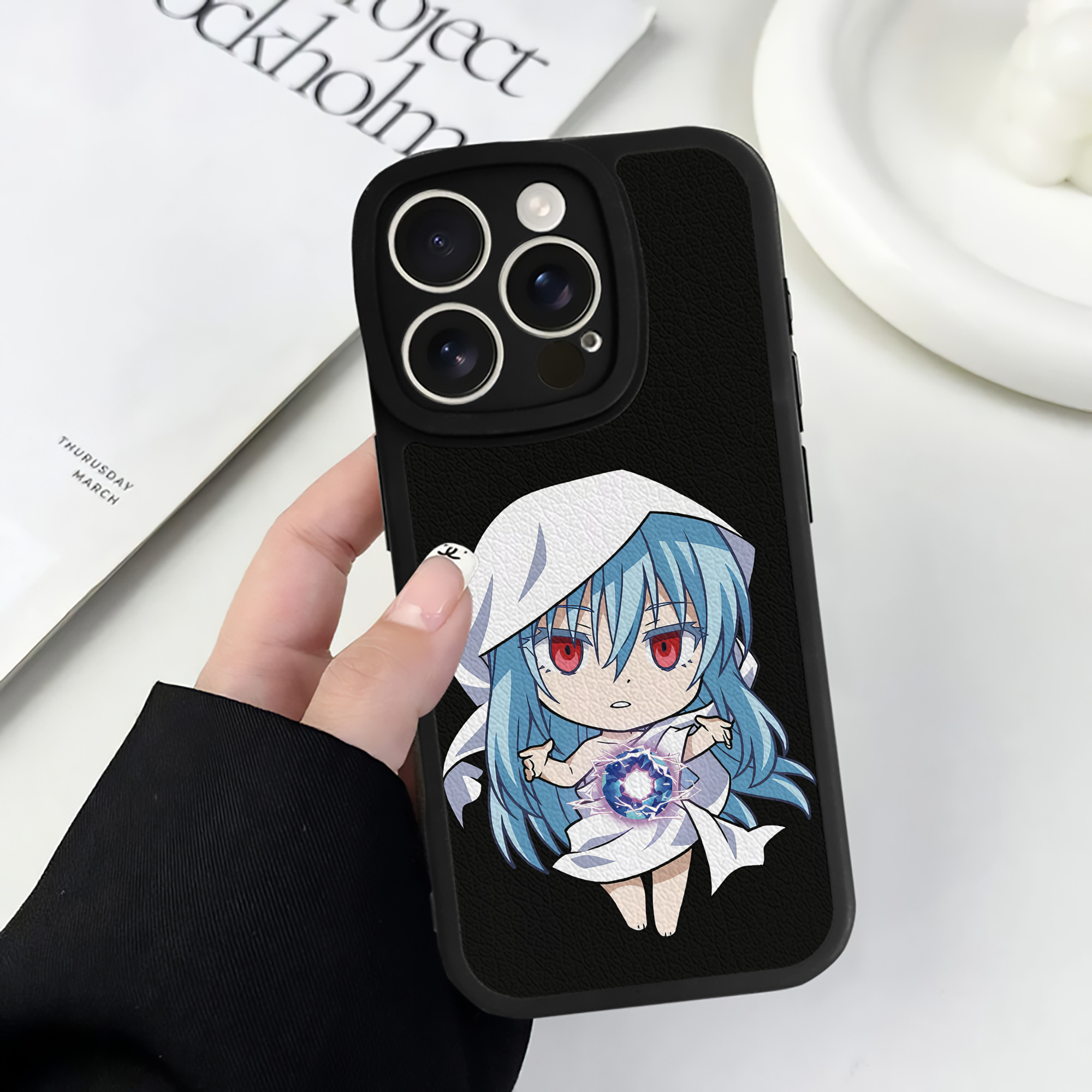 （画像用） 転スラ Regarding Reincarnated to Slime 【iPhone 16シリーズ対応】シリコンスマホケース（レザー調） 材質：シリコン